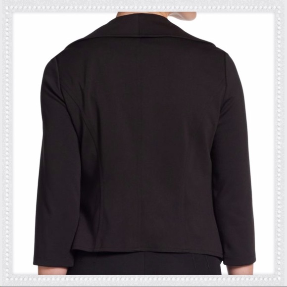 Calvin Klein Drape-Front Ponte Jacket - Picture 2 of 3