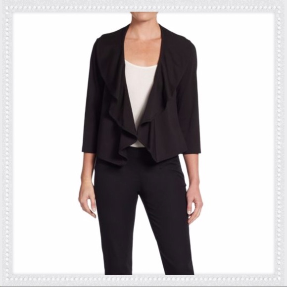 Calvin Klein Drape-Front Ponte Jacket - Picture 3 of 3