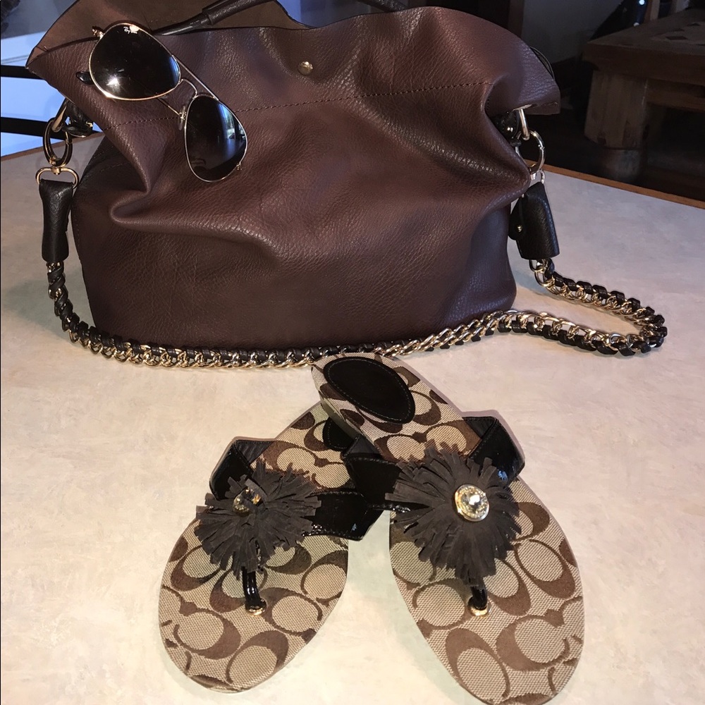 Coach Suki Fringe Sandals