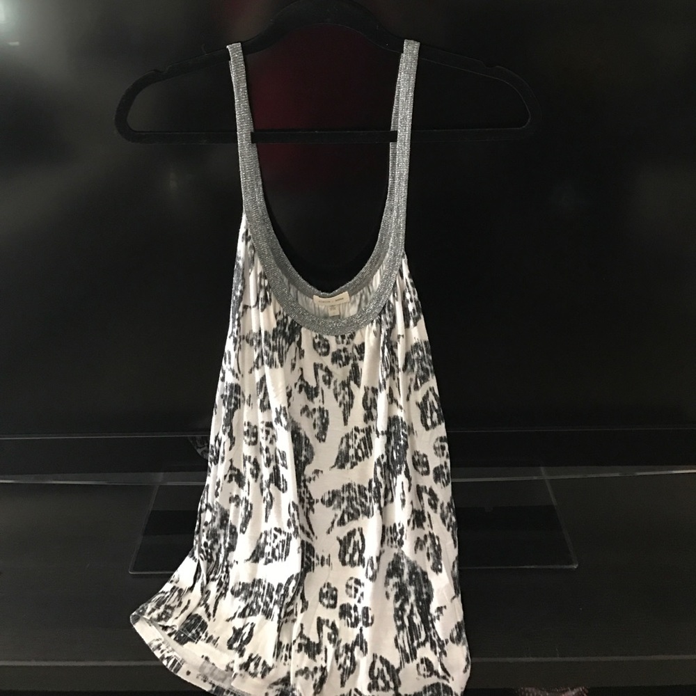 black/white/silver Silence + Noise tank top