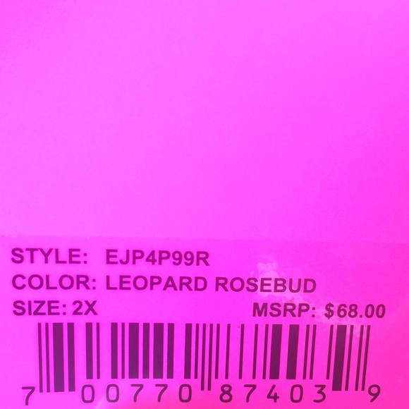 BETSEY JOHNSON LEOPARD ROSE CROP MESH  LEGGING 2X - Picture 7 of 8