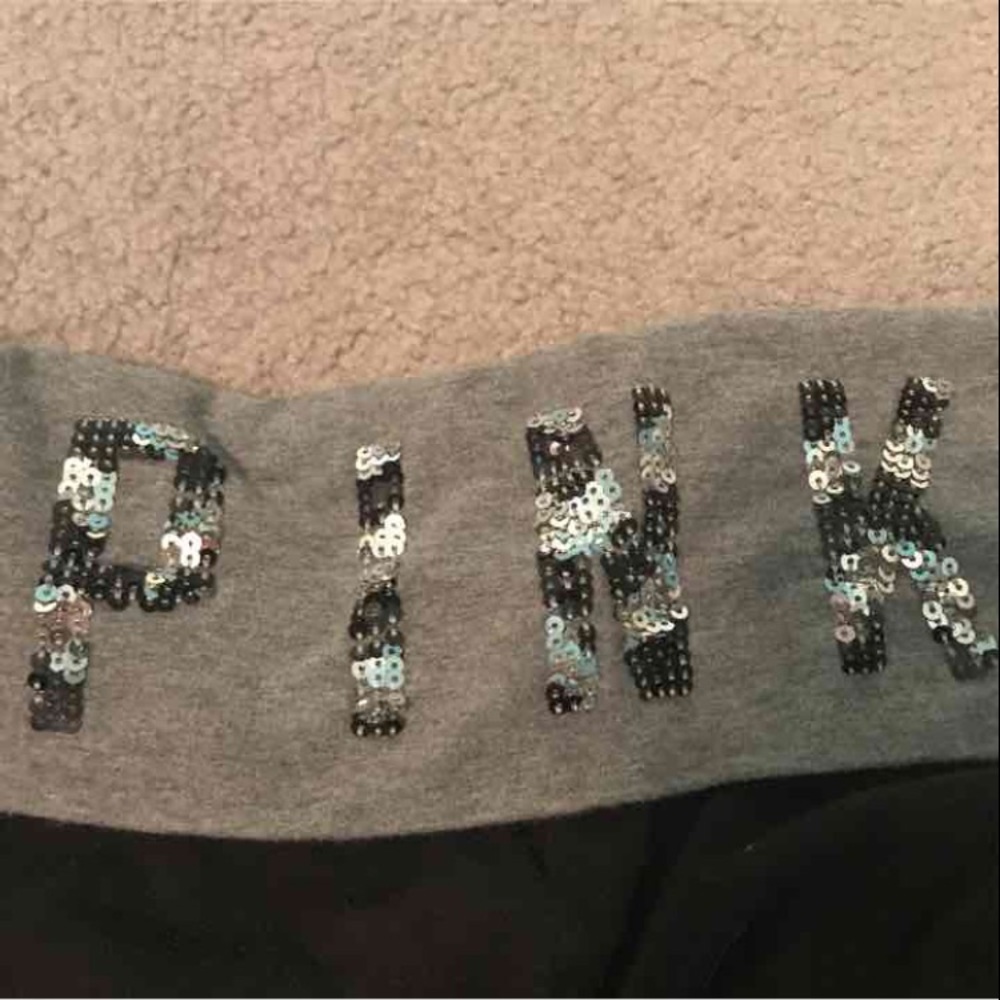 Pink sequin yoga pants