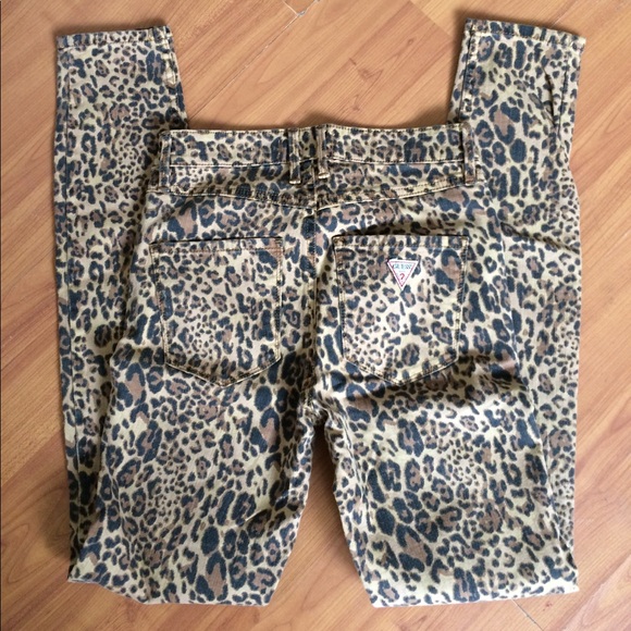 NWOT GUESS 1981 POWER SKINNY LEOPARD JEANS SZ 25 - Picture 5 of 7