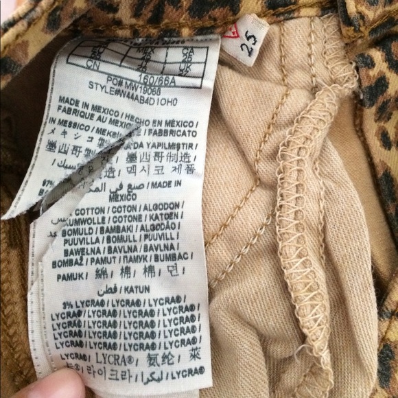 NWOT GUESS 1981 POWER SKINNY LEOPARD JEANS SZ 25 - Picture 7 of 7