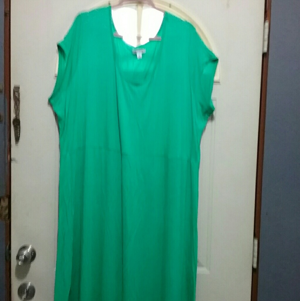 Women's Old Navy 4X green short sleeve dress NWOT