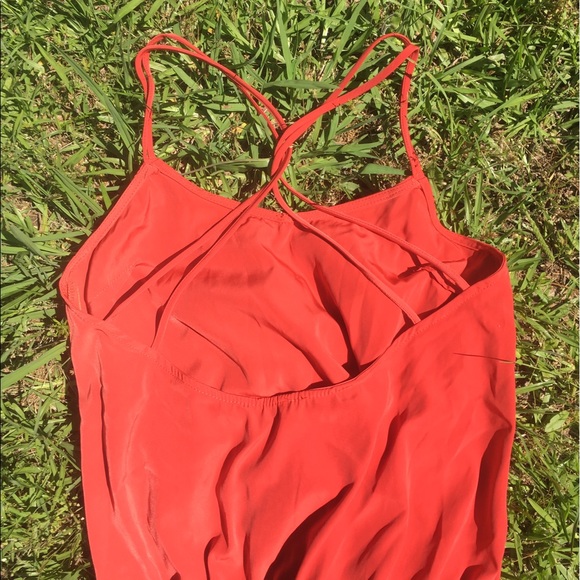 Coral cropped tank, size small - Picture 3 of 4