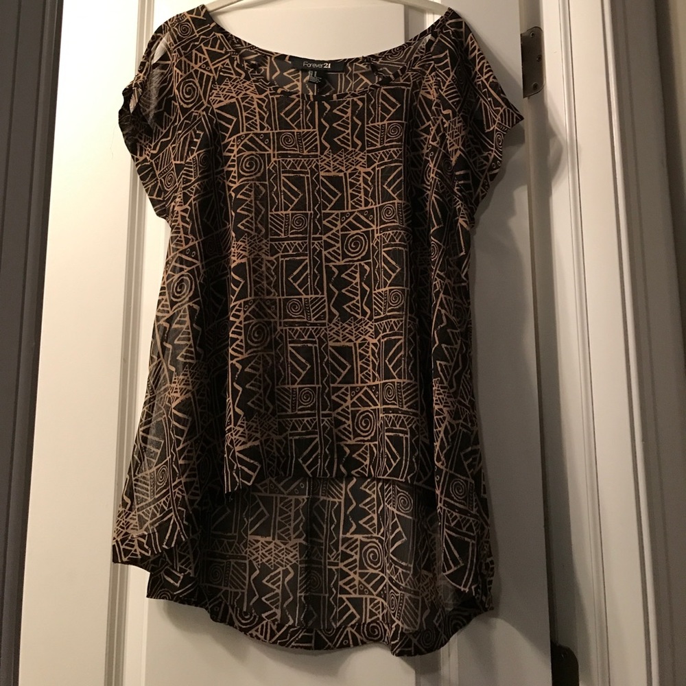 Forever21 black and brown high low top