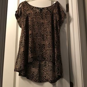 Forever21 black and brown high low top