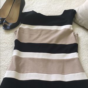 Striped color block dress