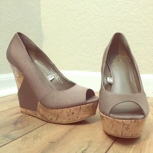 Target Brand Mossimo High Wedge Heels in Brown