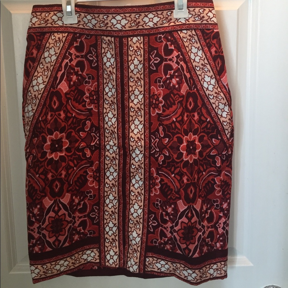 *SOLD* Floral Loft Pencil Skirt with front slit