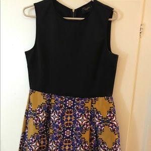 Just Taylor black, gold & floral dress. Size 12