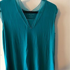 Hillard & Hanson Teal Sleeveless Top 1X