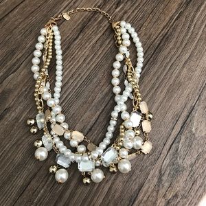 Pearl and Rhinestone Statement Necklace