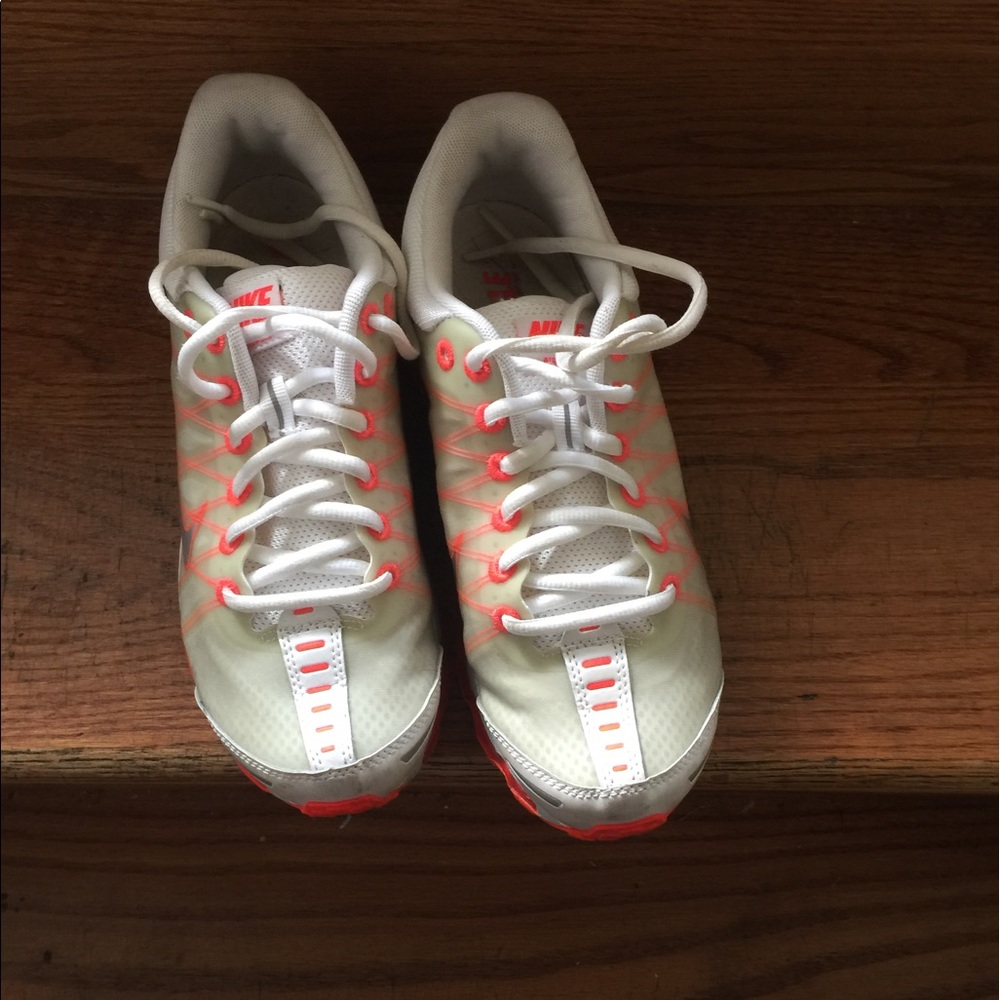 White and Orange Nike 09 Air Max