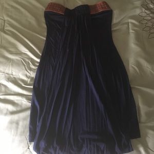 Strapless unique dress
