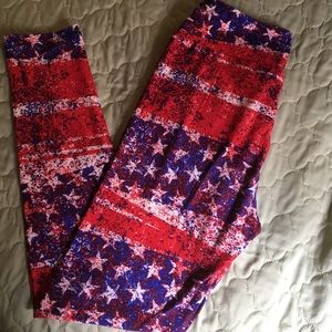 NWOT LuLaRoe OS Stars Stripes 4th of July Leggings