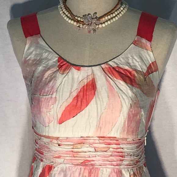 LOFT empire crinkle floral print mini dress - Picture 2 of 8