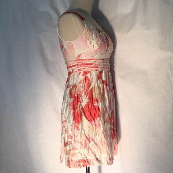 LOFT empire crinkle floral print mini dress - Picture 4 of 8