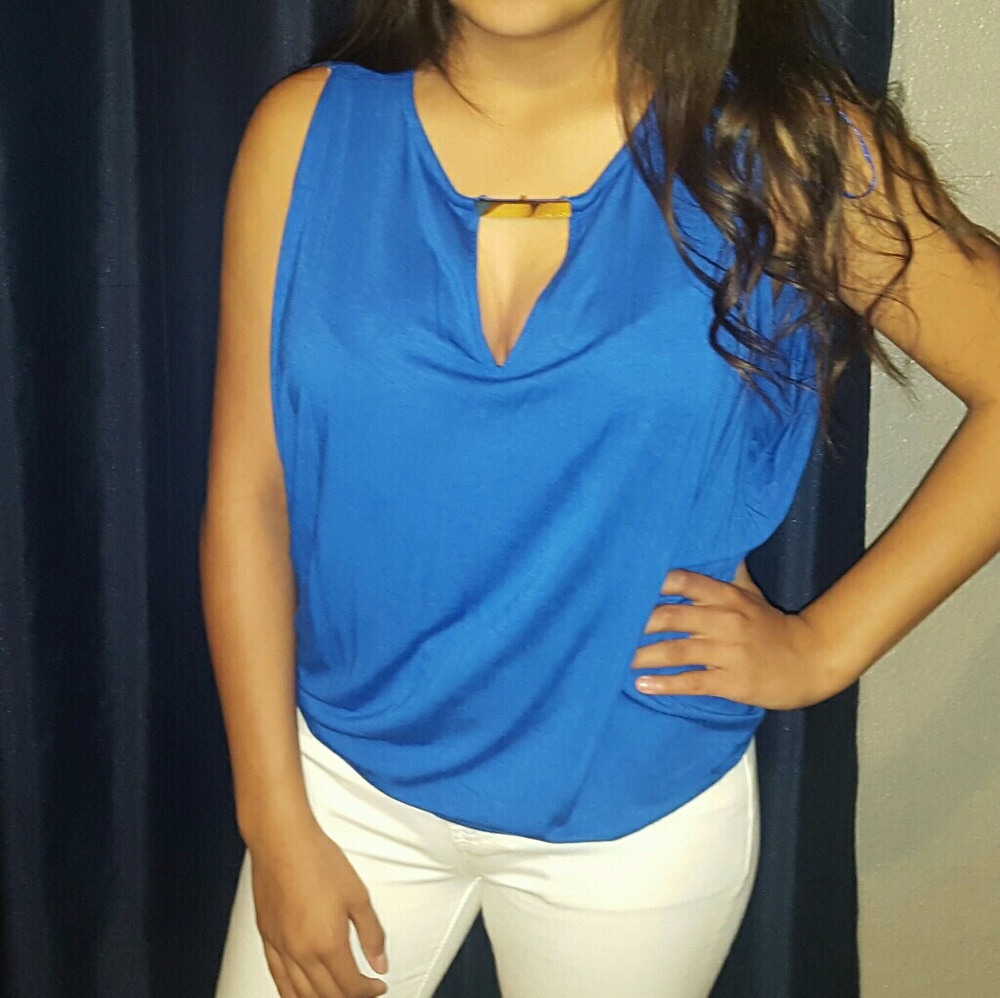 Michael Kors bright blue top