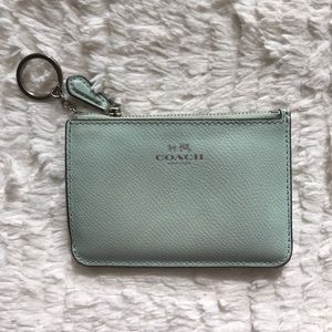 Coach key chain coin zip wallet