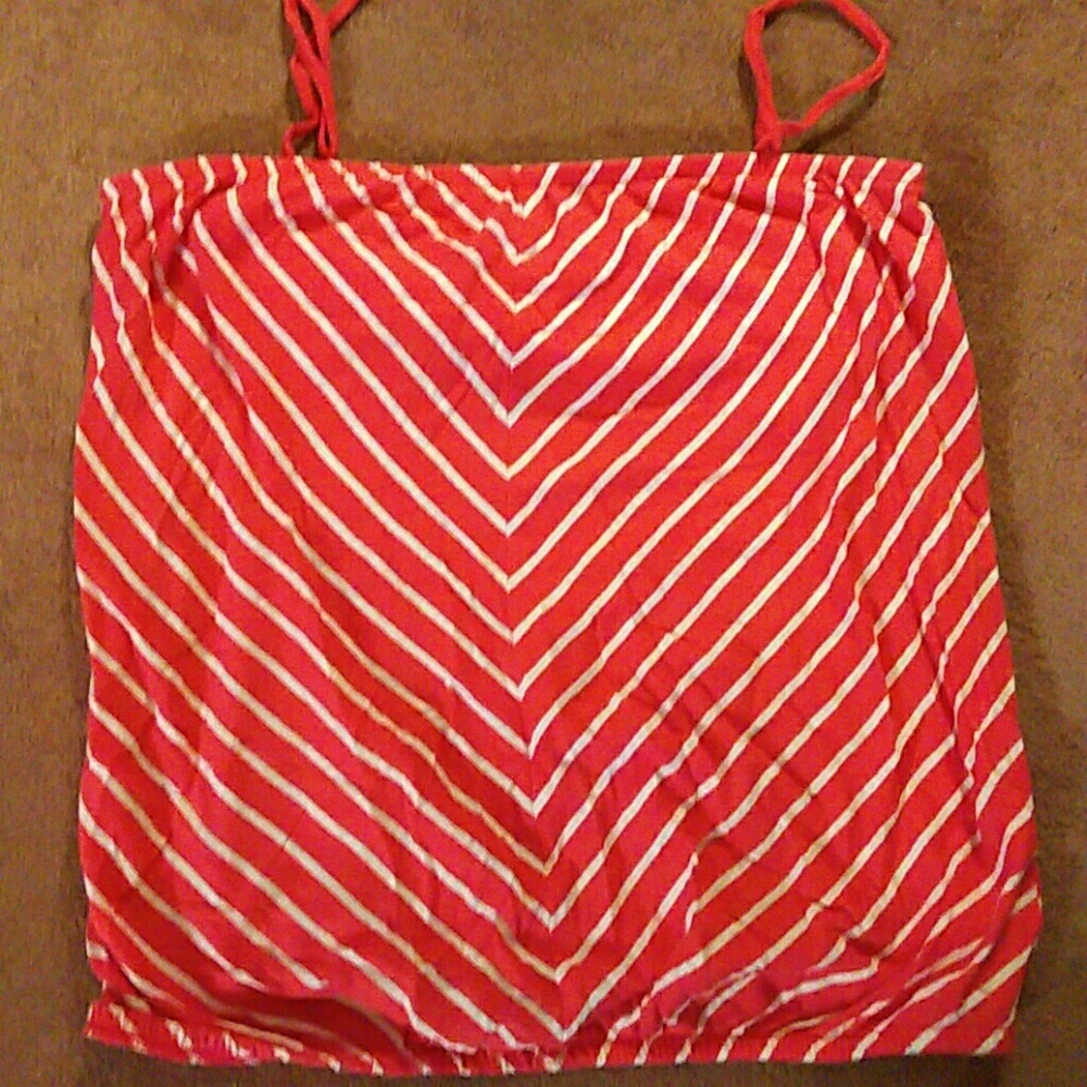 Old Navy Coral and white top