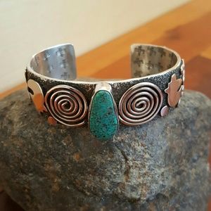 Navajo Sterling Silver Bracelet by Alex Sanchez