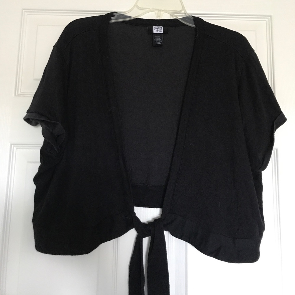 Black shrug with tie