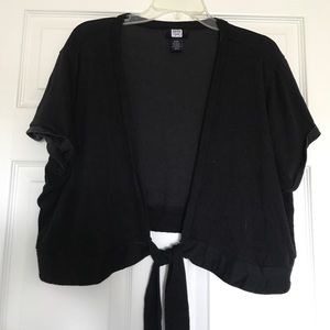 Black shrug with tie