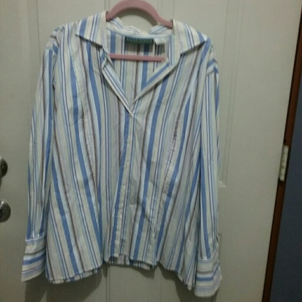 Women's Harve Bernard 3X long sleeve blouse