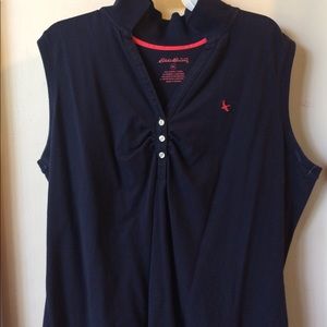 No sleeve collared shirt