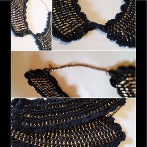 Vintage woven collar necklace