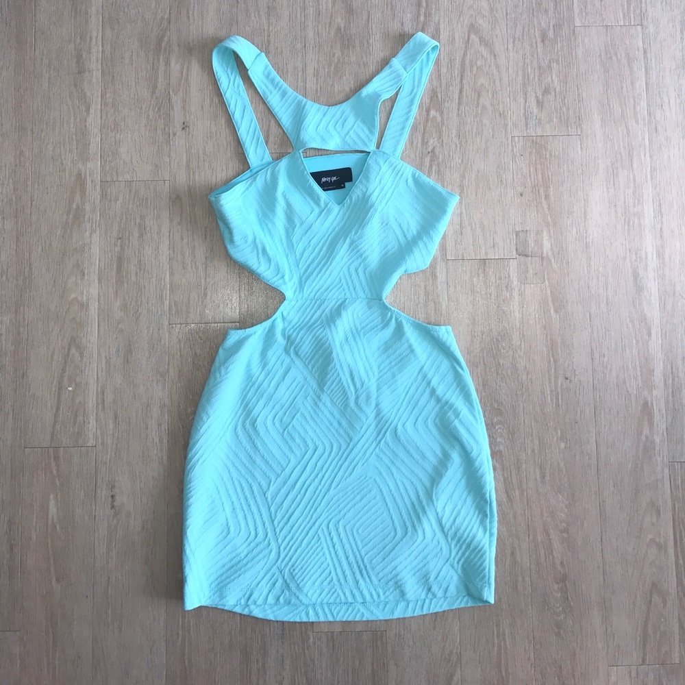 Nasty Gal Aqua Cutout Dress💙