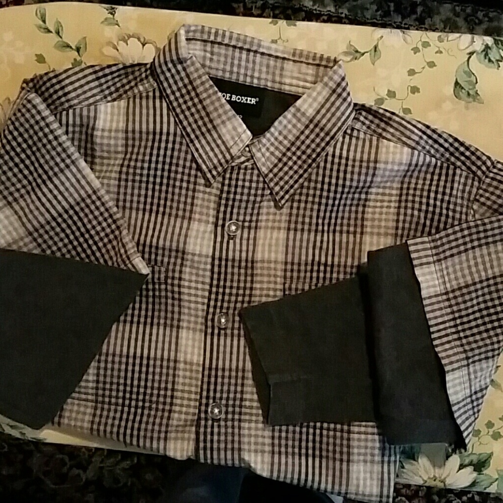 Joe Boxer Button Down plaid shirt.