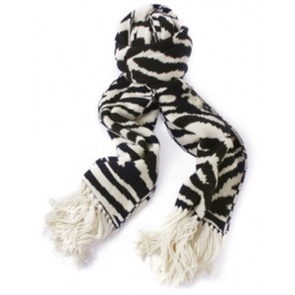 SOLD Joseph zebra print jacquard blanket scarf