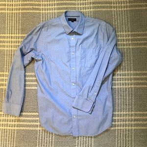 Banana Republic: Men's Large Blue Dot Dress Shirt