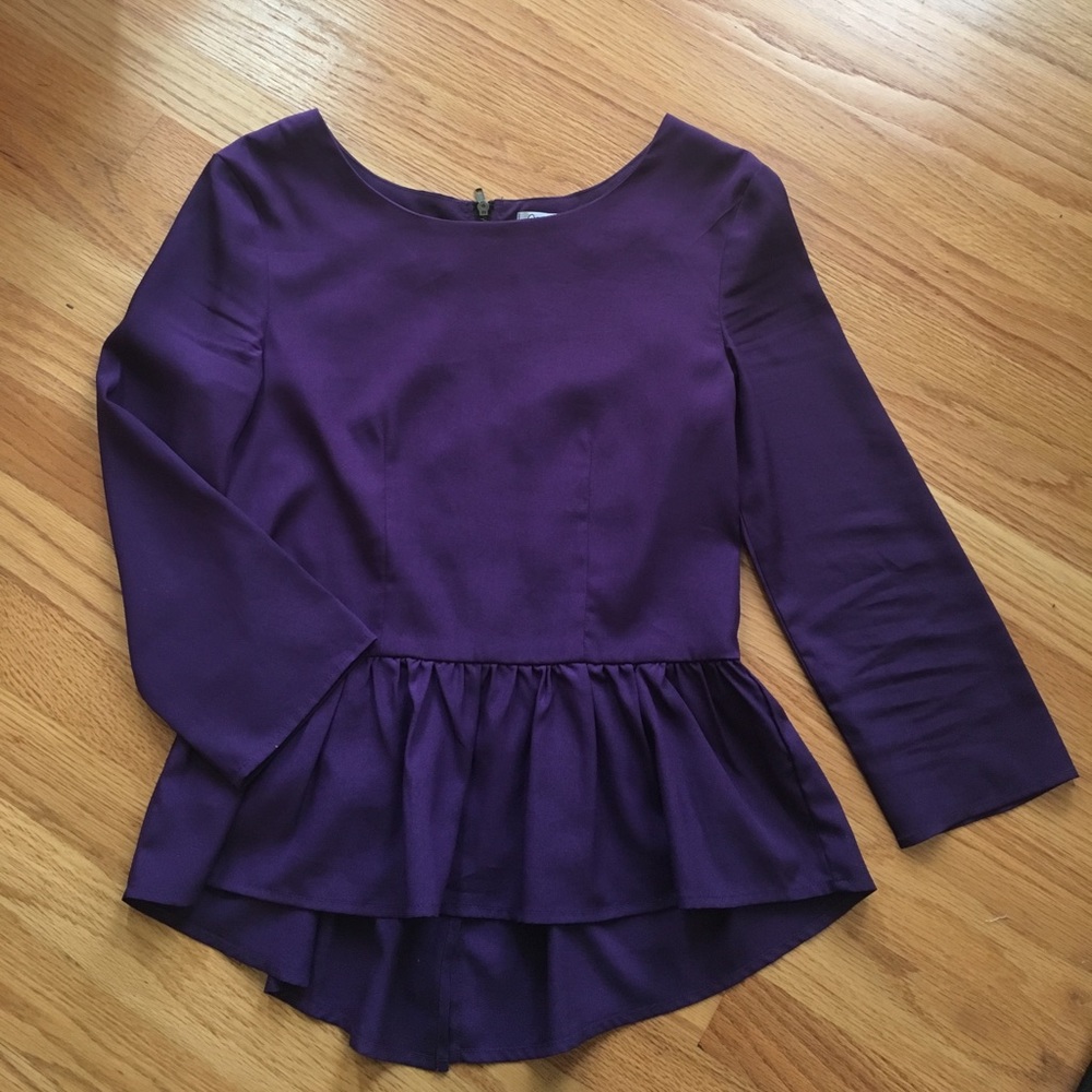 Purple peplum top