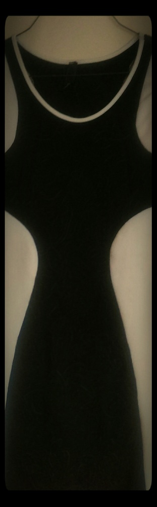 A black and white dress