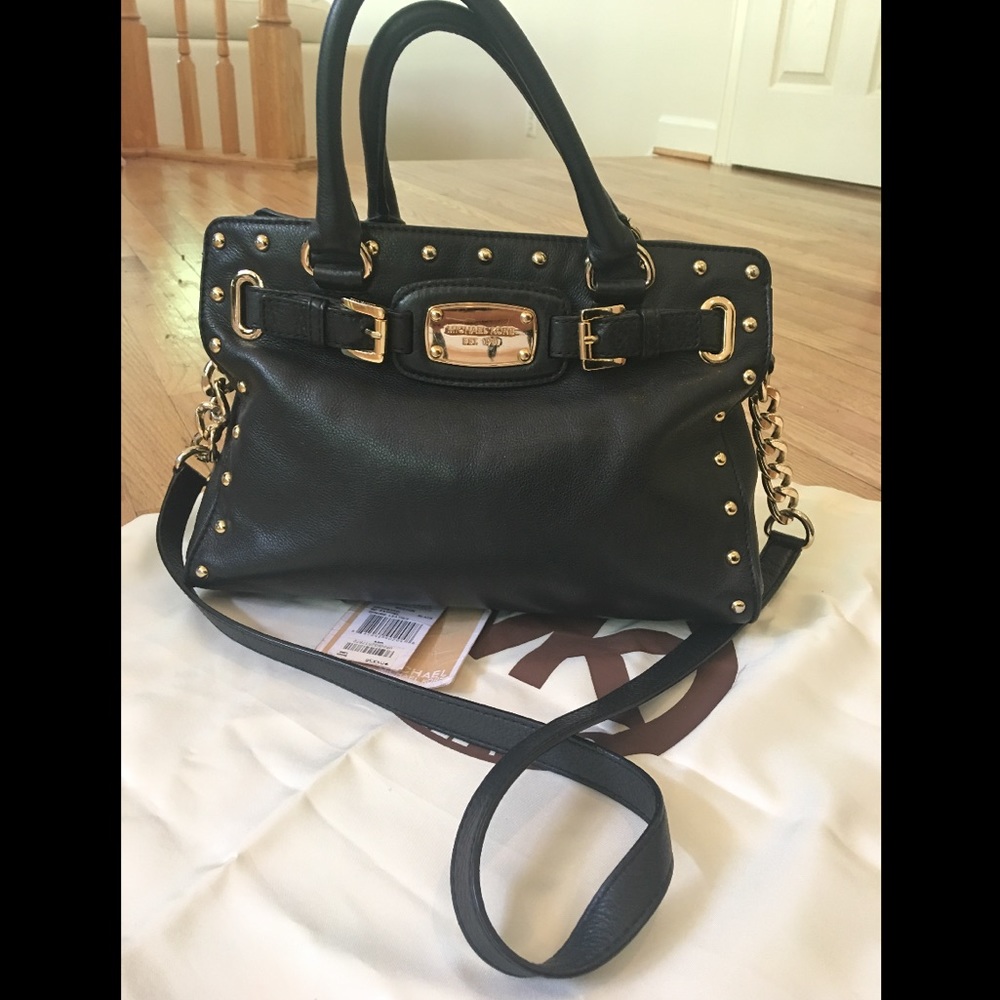 Michael Kors leather Hamilton Rock&Roll tote Black