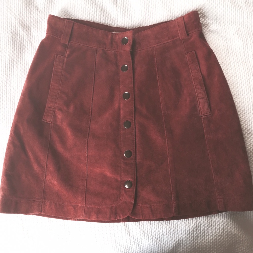 UO Faux suede skirt size 0