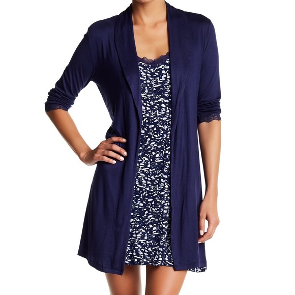 Tart Intimates & Sleepwear Nwt Tart Intimates Blue Chemise Robe Poshmark