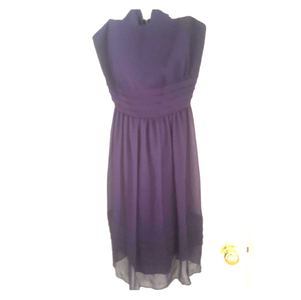 David's Bridal Eggplant Bridesmaid Dress