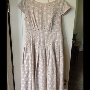 Beige flower dress