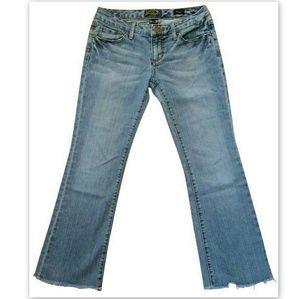 Seven7 Jeans Flare Distressed Light Wash