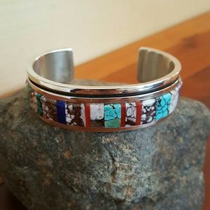 Zuni Sterling Silver Bracelet by Ric Laselute