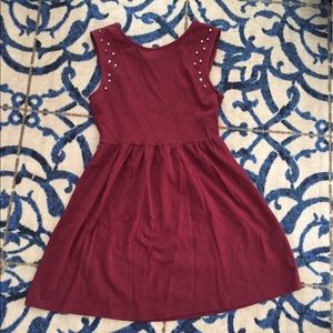 Forever 21 Maroon studded dress