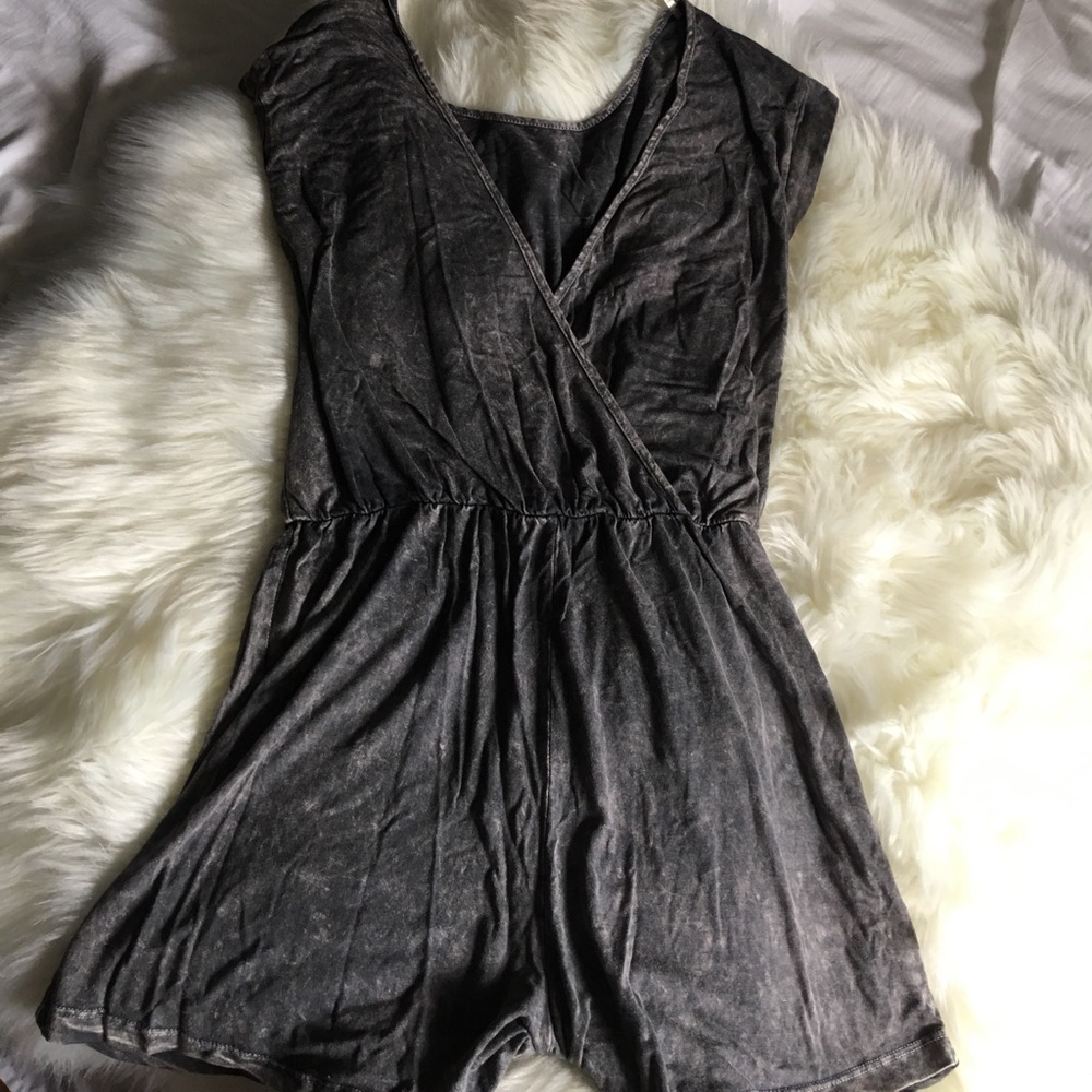 Charcoal Acid Wash Romper
