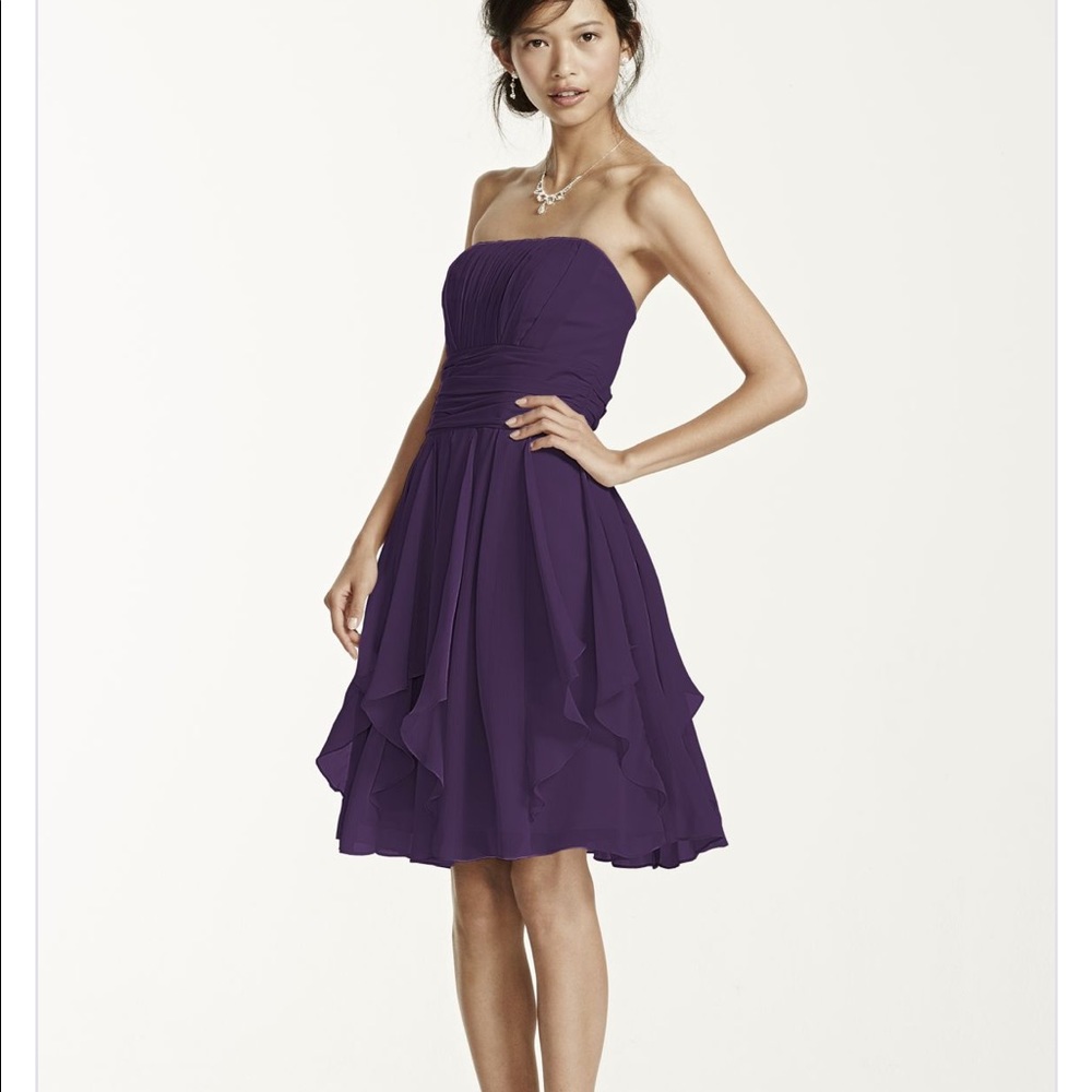 Short purple bridesmaid dress, worn once