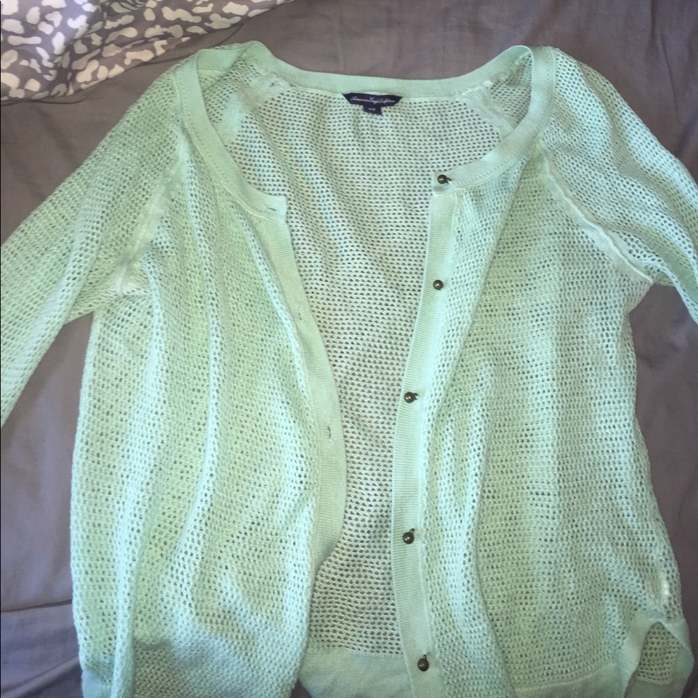 American eagle mint cardigan