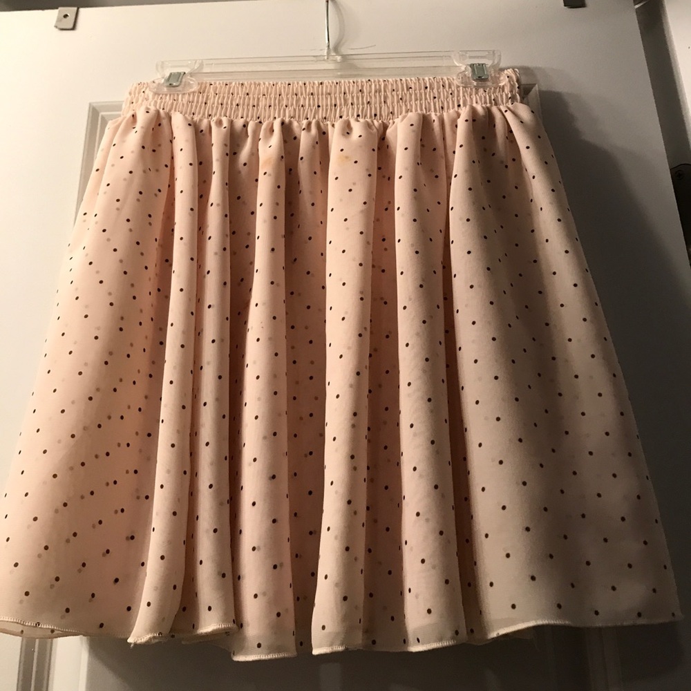American apparel cream elastic skirt